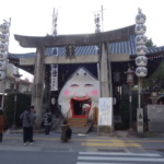 節分で有名な櫛田神社お多福