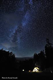 然別湖の星空の画像