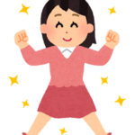 元気な女性のイラスト