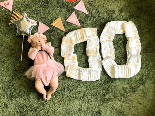 生後100日の記念写真