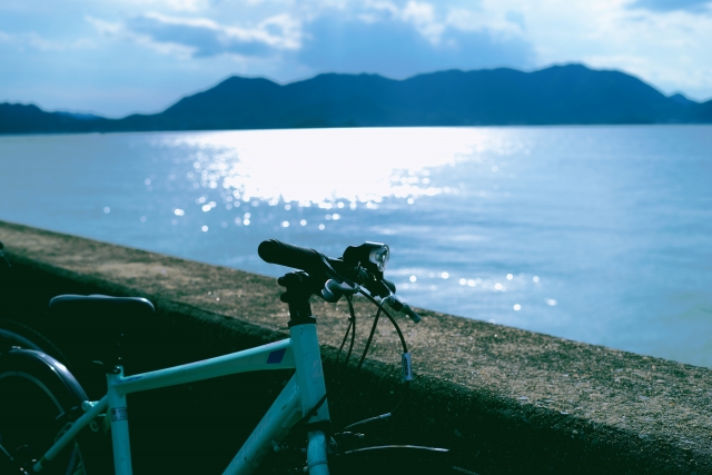 海とレンタサイクル（自転車）
